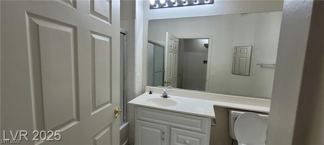 75 N Valle Verde Dr Unit 2121, Henderson, NV 89074 - full bath featuring toilet, vanity, and shower / bath combination with glass door