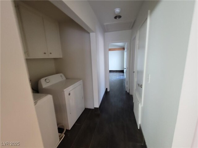 2761 Lodestone Dr Unit 63, Las Vegas, NV 89117 - laundry area featuring washing machine and clothes dryer and dark wood-style floors