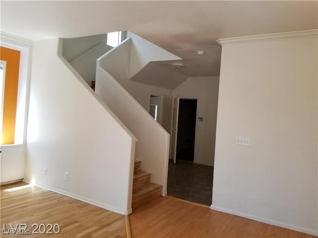 9937 La Paca Ave, Las Vegas, NV 89117 - staircase with wood finished floors and baseboards