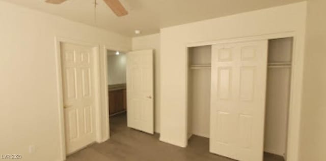 8695 Canfield Canyon Ave, Las Vegas, NV 89178 - unfurnished bedroom with a closet and ceiling fan