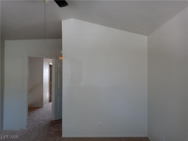 8332 Shore Breeze Dr, Las Vegas, NV 89128 - unfurnished room featuring carpet flooring, a ceiling fan, and lofted ceiling