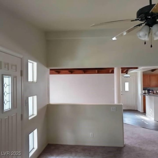1413 Bryn Mawr Ave, Las Vegas, NV 89102 - entryway featuring a ceiling fan and light colored carpet