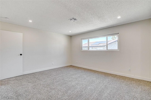 3386 El Camino Real, Las Vegas, NV 89121 - carpeted empty room with recessed lighting, baseboards, and a textured ceiling