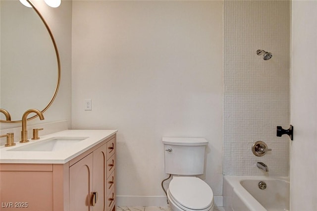 3386 El Camino Real, Las Vegas, NV 89121 - full bathroom featuring vanity, toilet, tub / shower combination, and baseboards