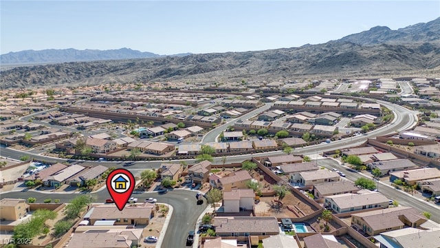 2099 Port Royal Dr, Laughlin, NV 89029 - aerial view of property's location with nearby suburban area and mountains