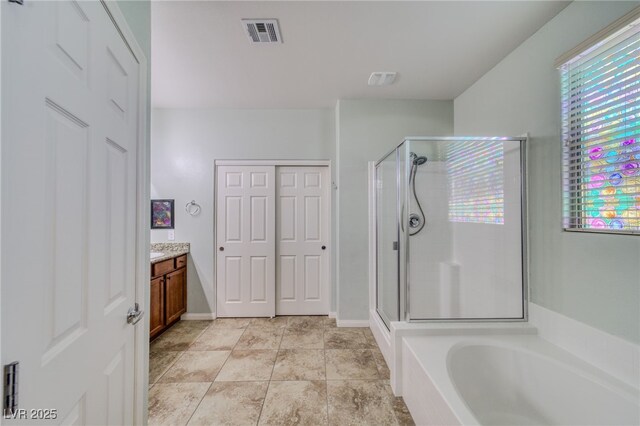 2099 Port Royal Dr, Laughlin, NV 89029 - full bath featuring a bath, a stall shower, and vanity