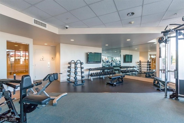 200 W Sahara Ave Unit 3510, Las Vegas, NV 89102 - workout area featuring a drop ceiling