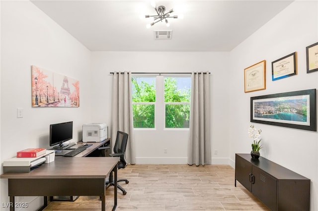3395 Stone View Ave, Henderson, NV 89044 - office area with light wood-style flooring and baseboards