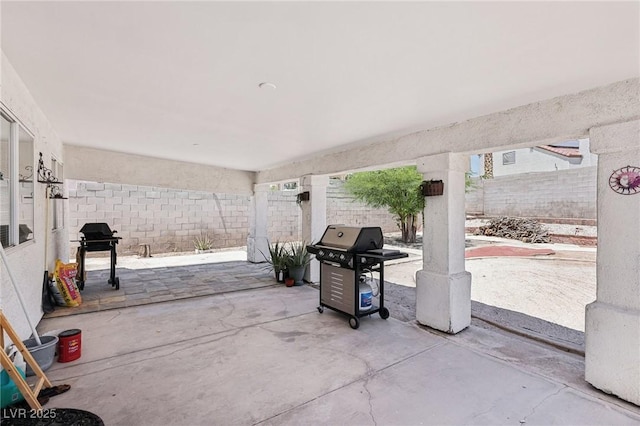 628 Bay Bridge Dr, North Las Vegas, NV 89032 - fenced backyard featuring grilling area and a patio area
