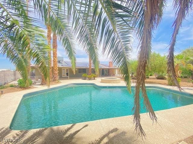 6315 Eldora Ave, Las Vegas, NV 89146 - view of pool featuring an in-ground hot tub and a patio area