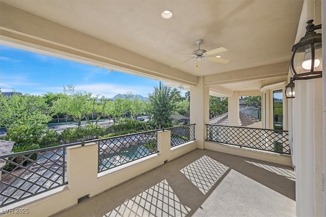 1809 White Hawk Ct, Las Vegas, NV 89134 - balcony featuring ceiling fan