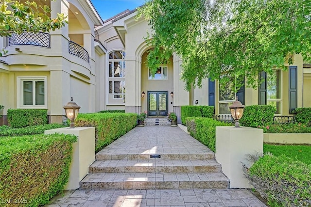 1809 White Hawk Ct, Las Vegas, NV 89134 - property entrance featuring french doors and stucco siding