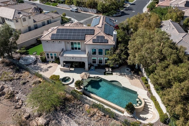 9301 Queen Charlotte Dr, Las Vegas, NV 89145 - aerial view of property and surrounding area with a pool
