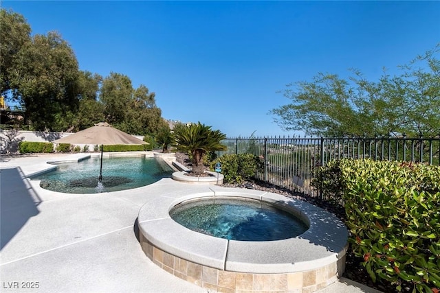 9301 Queen Charlotte Dr, Las Vegas, NV 89145 - view of pool featuring an in-ground hot tub and a patio