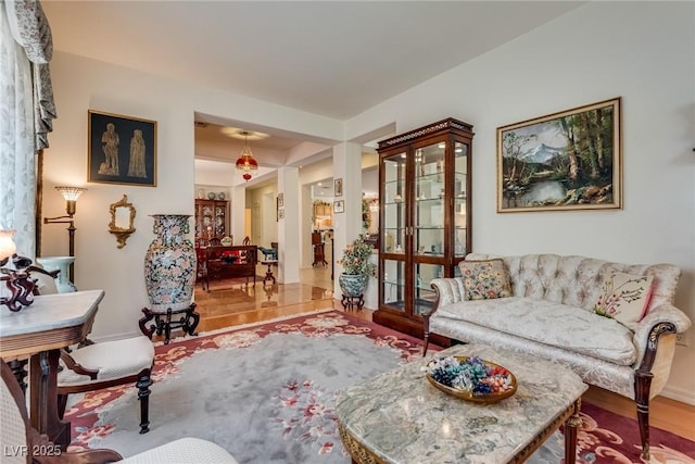 10361 Profeta Ct, Las Vegas, NV 89135 - living area with wood finished floors and baseboards