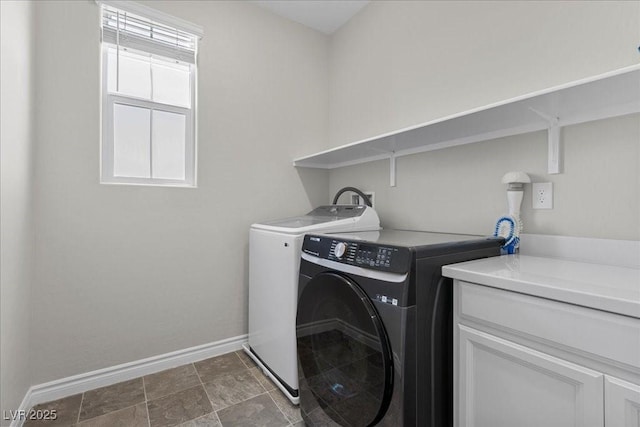 4030 Midnight Crest Ave, North Las Vegas, NV 89031 - washroom with baseboards, separate washer and dryer, and cabinet space