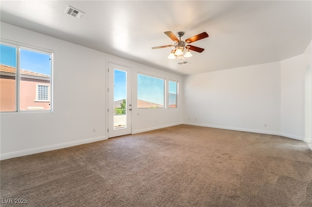 512 Los Dolces St, Las Vegas, NV 89138 - spare room with ceiling fan, carpet floors, and baseboards