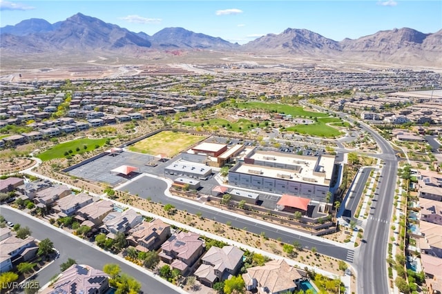 512 Los Dolces St, Las Vegas, NV 89138 - aerial view of residential area featuring a mountainous background