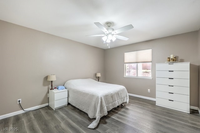 1073 Nordyke Ave, Henderson, NV 89015 - bedroom with baseboards, wood finished floors, and ceiling fan