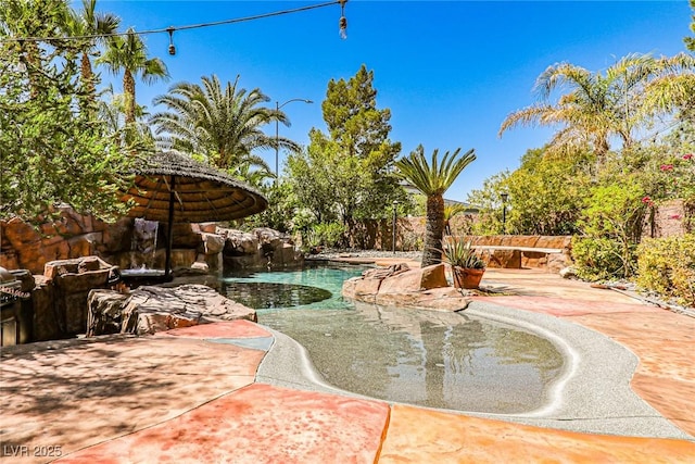 1737 Cypress Manor Dr, Henderson, NV 89012 - swimming pool with a patio and a fenced backyard