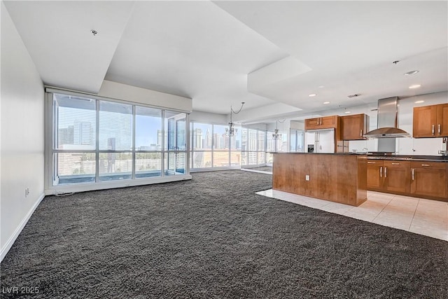 4525 Dean Martin Dr Unit 909, Las Vegas, NV 89103 - unfurnished living room featuring light colored carpet and recessed lighting