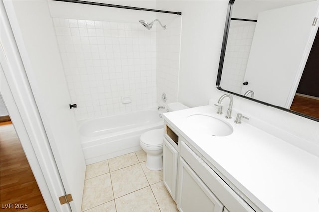 4205 Thicket Ave, North Las Vegas, NV 89031 - full bath with vanity, shower / bathtub combination, toilet, and tile patterned floors