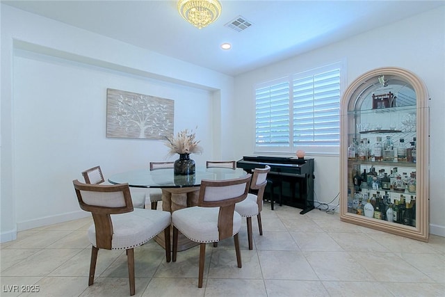 10744 Balsam Creek Ave, Las Vegas, NV 89144 - dining space with light tile patterned floors, baseboards, and recessed lighting