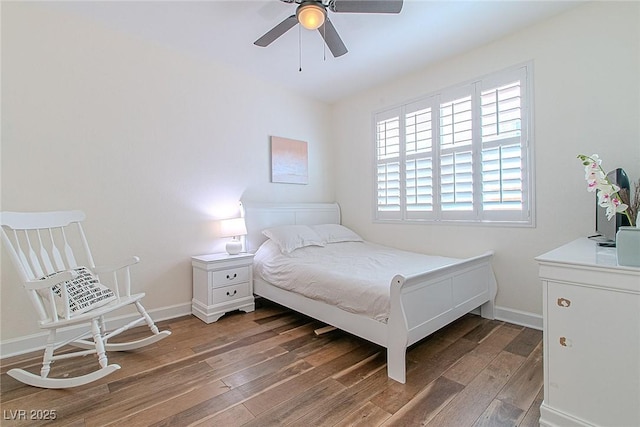 10744 Balsam Creek Ave, Las Vegas, NV 89144 - bedroom featuring wood finished floors, baseboards, and a ceiling fan