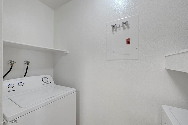 8600 W Charleston Blvd Unit 1128, Las Vegas, NV 89117 - laundry area with washer / dryer and electric panel