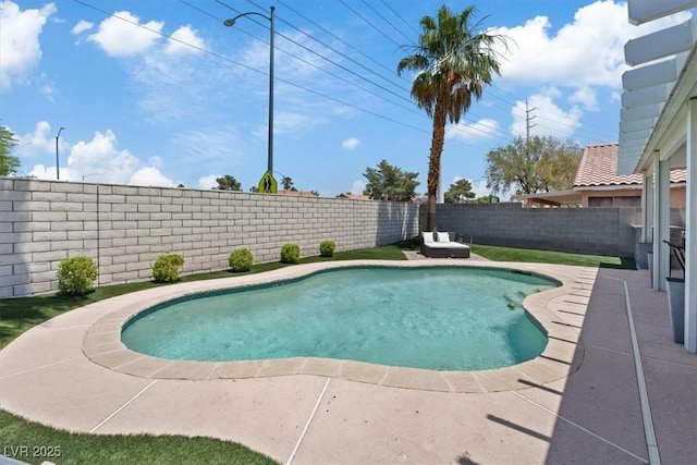 600 Beresford Ave, Las Vegas, NV 89123 - view of swimming pool featuring a fenced backyard and a patio area