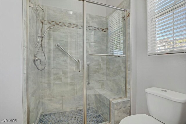 9779 Mosaic Canyon Ct, Las Vegas, NV 89149 - full bathroom featuring toilet and a stall shower