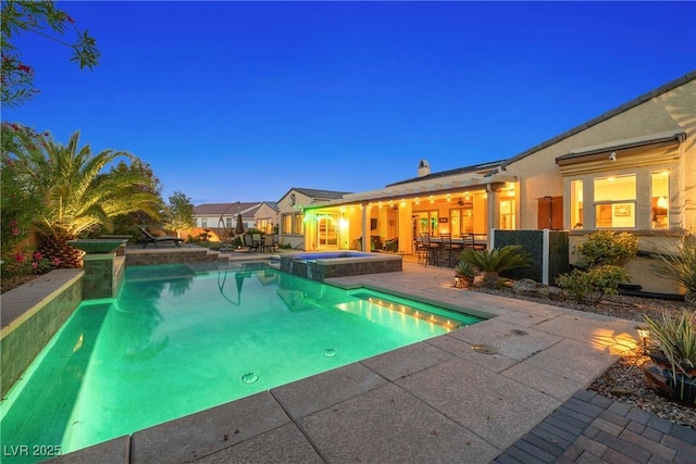 7504 Frittata Ave, Las Vegas, NV 89113 - view of pool featuring a patio area and a pool with connected hot tub