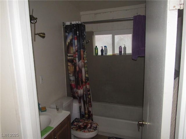2409 Maroney Ave, Las Vegas, NV 89104 - full bathroom featuring vanity and shower / tub combo with curtain