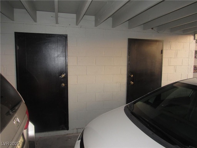 2409 Maroney Ave, Las Vegas, NV 89104 - garage with concrete block wall