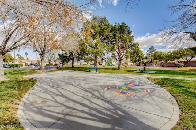 5236 Krista Alethea St, North Las Vegas, NV 89031 - surrounding community with a yard