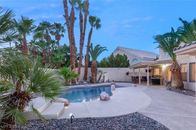 1913 Madagascar Ln, Las Vegas, NV 89117 - view of swimming pool with a patio area and a fenced backyard
