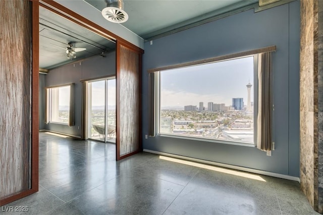900 Las Vegas Blvd Unit 1209, Las Vegas, NV 89101 - unfurnished room featuring speckled floor, baseboards, and a city view