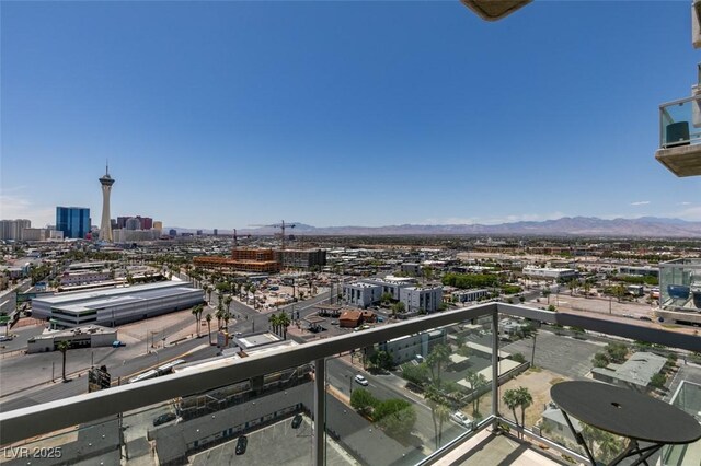 900 Las Vegas Blvd Unit 1209, Las Vegas, NV 89101 - balcony with a mountain view and a city view
