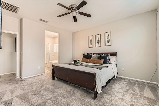 3716 W Colton Ave, North Las Vegas, NV 89032 - carpeted bedroom with baseboards, ceiling fan, and ensuite bath