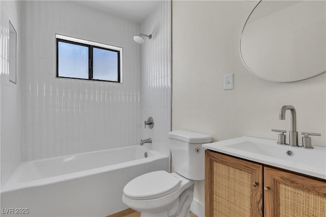 6204 Robin Hood Cir, Las Vegas, NV 89108 - full bathroom featuring toilet, vanity, and shower / bathtub combination