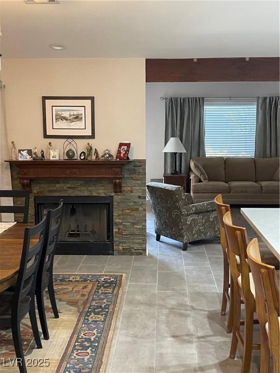 903 Billings St, Henderson, NV 89002 - dining room featuring a stone fireplace
