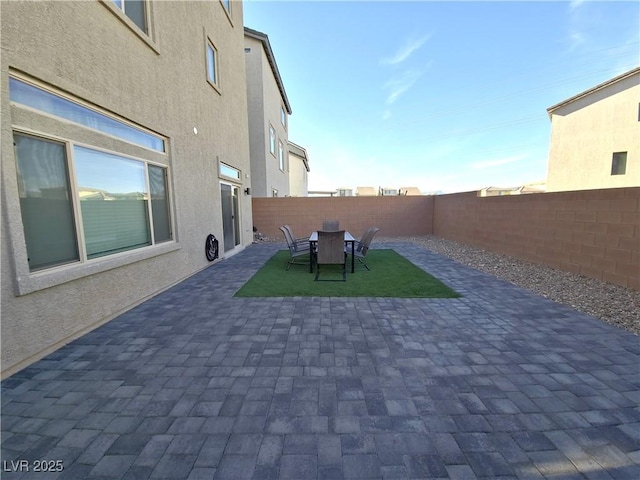 5904 Becklow Gardens Ave, Las Vegas, NV 89141 - fenced backyard with a patio area and outdoor dining space