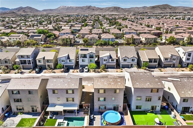 5904 Becklow Gardens Ave, Las Vegas, NV 89141 - aerial view of residential area featuring a mountain backdrop