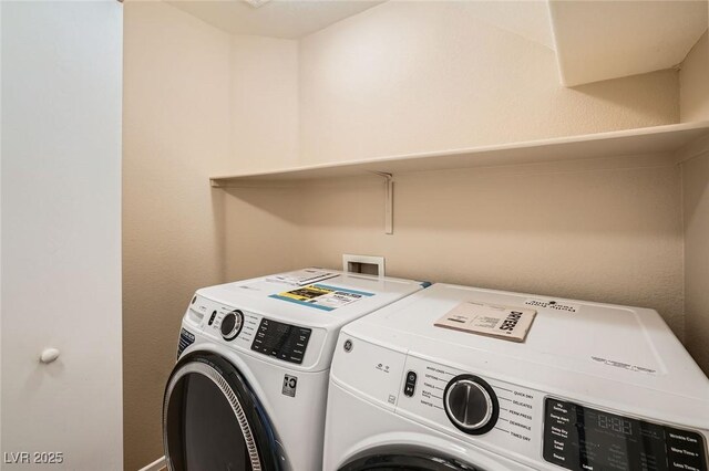 10456 Prairie Schooner Ave, Las Vegas, NV 89129 - laundry area with washing machine and dryer
