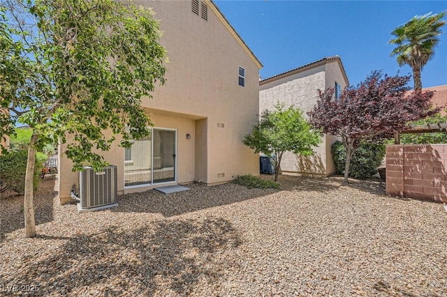 10456 Prairie Schooner Ave, Las Vegas, NV 89129 - back of property with stucco siding and cooling unit