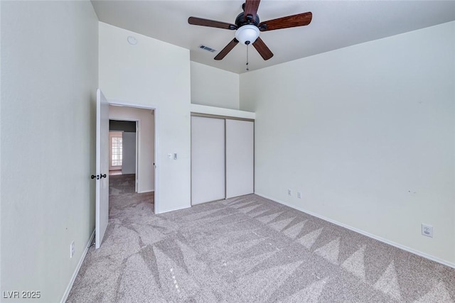 234 Geronimo Ct, Henderson, NV 89074 - unfurnished bedroom with carpet flooring, a closet, and ceiling fan