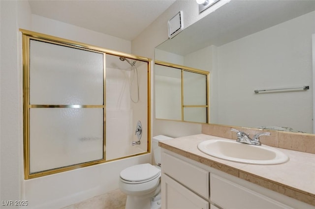 2251 Wigwam Pkwy Unit 824, Henderson, NV 89074 - full bathroom with vanity, toilet, and bath / shower combo with glass door