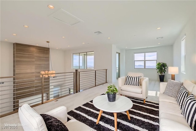 182 Robledo St, Las Vegas, NV 89138 - living area featuring recessed lighting and plenty of natural light