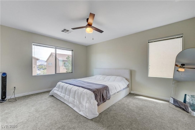 1952 W Hammer Ln, North Las Vegas, NV 89031 - bedroom featuring carpet, baseboards, and ceiling fan