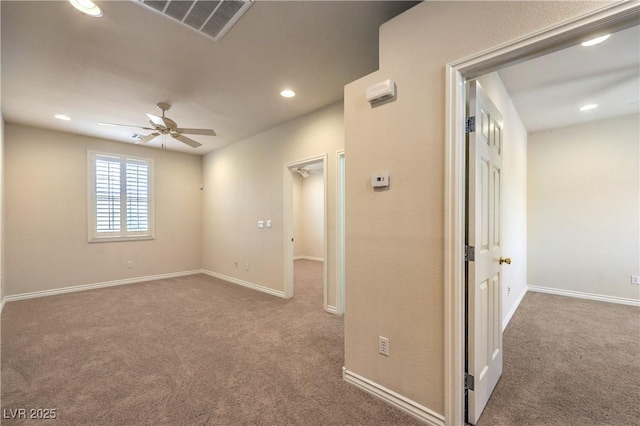 11625 Cabo Del Verde Ave, Las Vegas, NV 89138 - empty room with carpet floors, a ceiling fan, and recessed lighting